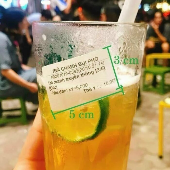 Tem trà sữa 50x30 x 25met (1 Cuộn = 800 tem)